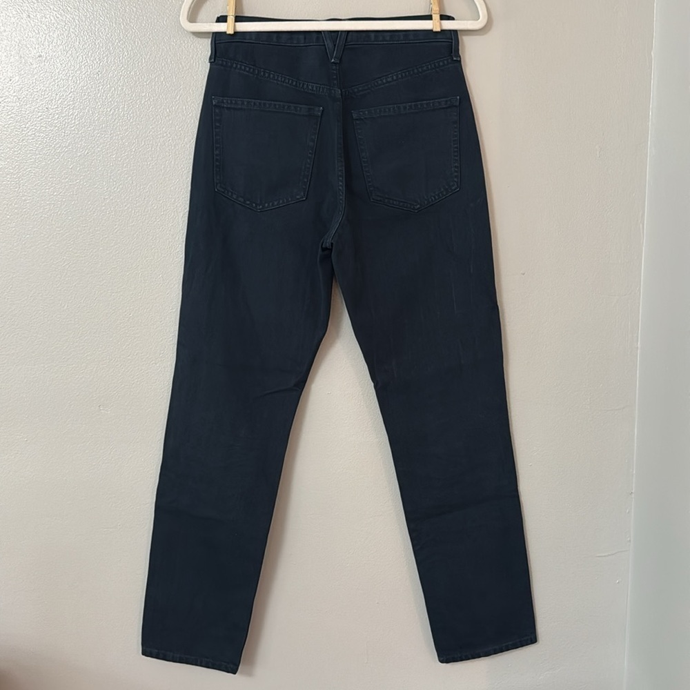 Veronica Beard Ryleigh Slim Straight High Rise Jeans in Petrol - Picture 6 of 9